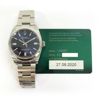 Rolex Oyster Perpetual 36 126000 Watch - Bright Blue