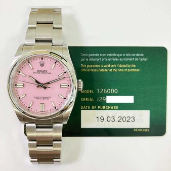 Rolex Oyster Perpetual 36 126000-0008, Candy Pink Dial, Oyster Bracelet