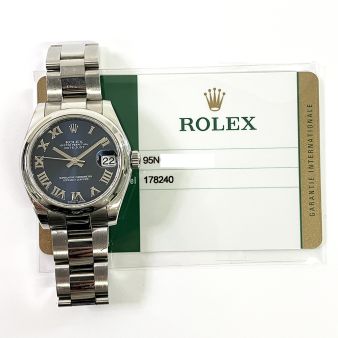 Rolex Datejust Lady 31mm Stainless Steel Blue Roman 178240 Watch Chest