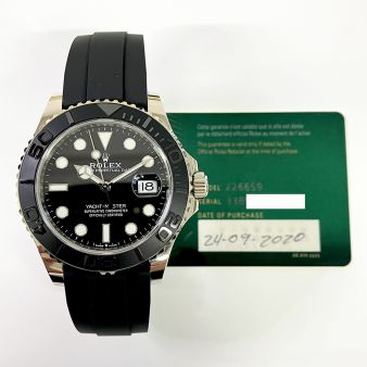 Rolex Men's Yacht-Master 40 226659 Wristwatch, Black Oysterflex Bracelet, Black Index Dial, 60-Minute Rotatable Bezel