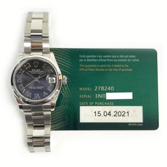 Rolex Datejust 31 278240-0015 dark grey dial Oyster bracelet