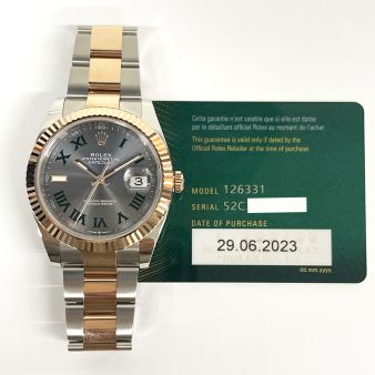 Rolex Datejust 41 126331 Oyster Bracelet Slate Roman Dial Fluted Bezel