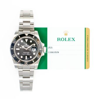 2019 Rolex Submariner Date 116610LN, 40mm, Steel, Black Dial, Oyster Bracelet, Box & Papers
