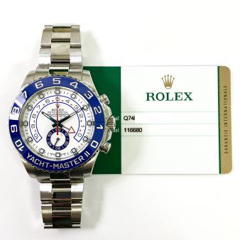 Rolex Yacht-Master II 116680, White Dial, Steel, Oyster Bracelet