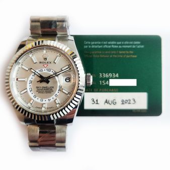 2023 Rolex Sky-Dweller, 42mm, Stainless Steel & White Gold, Intense White Dial, 336934, Box & Papers