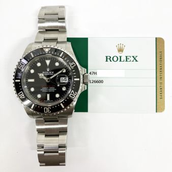 2017 Rolex Sea-Dweller 126600, 43mm, Steel, Black Dial, Box & Papers