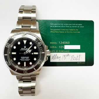 2021 Rolex Submariner No Date, 124060, 41mm, Steel, Black Dial, Oyster Bracelet, Box & Papers