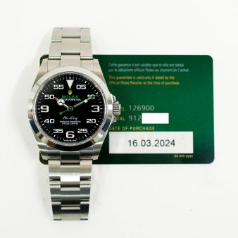 2024 Rolex Air-King, 126900, 40mm, Steel, Black Dial, Oyster Bracelet, Box & Papers
