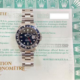 Rolex GMT-Master 16700 Wristwatch, Black Dial, Black Rotatable Bezel, Oyster Bracelet