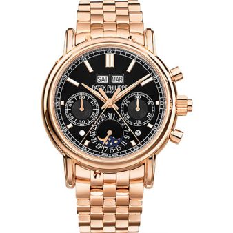 Patek Philippe Grand Complications 5204/1R-001 Wristwatch, Black Dial, Rose Gold Bracelet