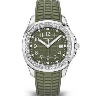 Patek Philippe Aquanaut Luce 5267/200A-011 Wristwatch, Green Dial, Green Rubber Bracelet