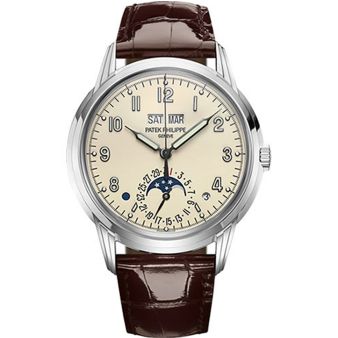 Patek Philippe Grand Complications 5320G-001 Wristwatch, Cream Dial, Brown Bracelet