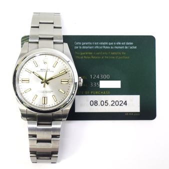 2024 Rolex Oyster Perpetual 41, 124300, Steel, Silver Dial, Oyster Bracelet, Box & Papers