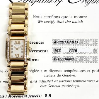 Patek Philippe, Twenty~4, 24mm, Rose Gold, White Diamond Dial, 4908/11R-011, Papers Only