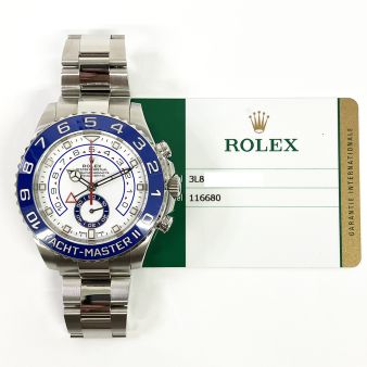 2017 Rolex Yacht-Master II 116680, 44mm, Steel, White Dial, Box & Papers