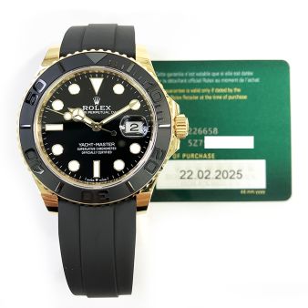 2025 Rolex Yacht-Master 42 226658, Yellow Gold, Black Dial, Box & Papers