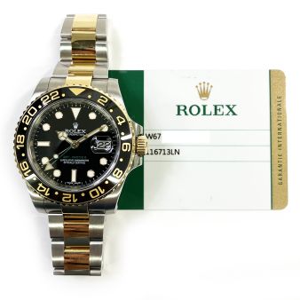 2016 Rolex GMT-Master II 116713LN, 40mm, Steel & Gold, Black Dial, Box & Papers