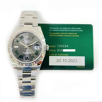 Rolex Men's Datejust 41 126334 Wristwatch - Slate Roman Dial, Oyster