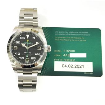 Rolex Air-King 40 116900, Black Dial, Smooth Domed Bezel, Oyster Bracelet