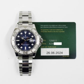 2024 Rolex Yacht-Master 40, 126622, Steel & Platinum, Slate Dial, Oyster Bracelet, Box & Papers