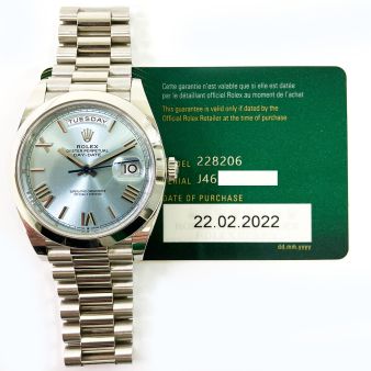 Rolex Day-Date 40 228206 Wristwatch - Ice Blue Roman