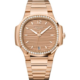 Patek Philippe Nautilus 7118/1200R-010 Wristwatch, Gold Dial, Rose Gold Bracelet