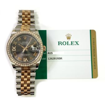 Rolex Datejust 36 128281-0011 slate roman dial Jubilee bracelet