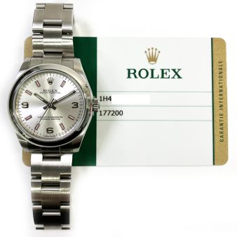 2016 Rolex Oyster Perpetual 31 177200, Steel, Silver Index/Arabic, Box & Papers