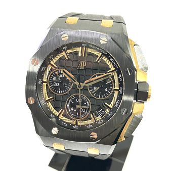 Audemars Piguet Royal Oak Offshore 26420CE.OO.A127CR.01, 43mm, Ceramic & Yellow Gold, Black Dial, Box & Papers
