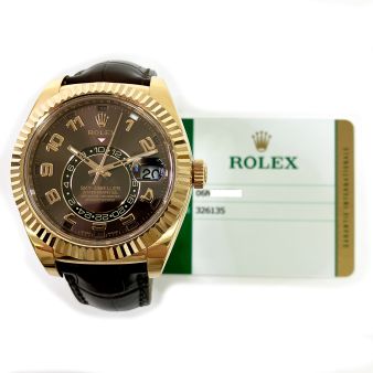 Rolex Sky-Dweller 42mm, Chocolate Arabic Dial, Rose Gold, 326135