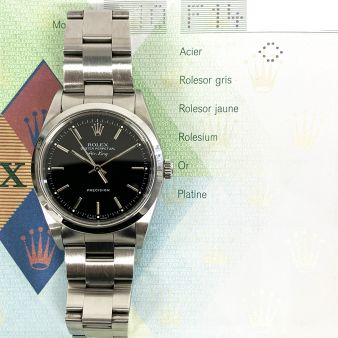 2004 Rolex Air-King 14000, 34mm, Steel, Black Index, Box & Papers