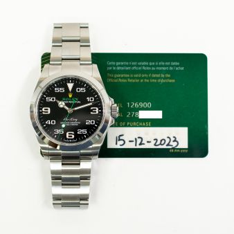 2023 Rolex Air-King, 126900, 40mm, Steel, Black Dial, Oyster Bracelet, Box & Papers