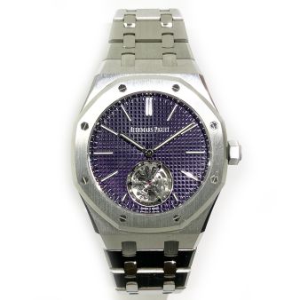 2023 Audemars Piguet Royal Oak Selfwinding Flying Tourbillon, 26660ST.OO.1356ST.01, '50th Anniversary', 37mm, Steel, Purple Dial, Box & Papers