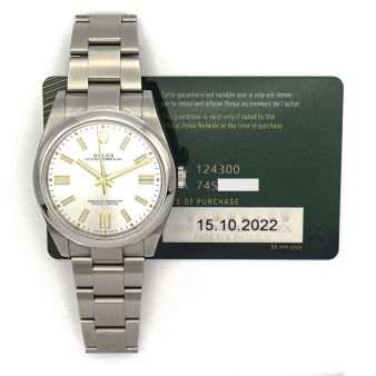 2022 Rolex Oyster Perpetual 41, 124300, Steel, Silver Dial, Oyster Bracelet, Box & Papers