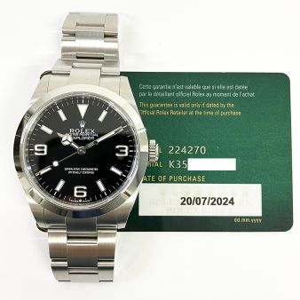 2024 Rolex Explorer 224270, 40mm, Steel, Black Dial, Box & Papers