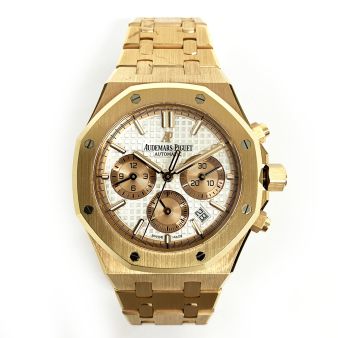 Audemars Piguet Royal Oak Chronograph, 41mm, Rose Gold, White Dial, 26315OR.OO.1256OR.01, Watch Only