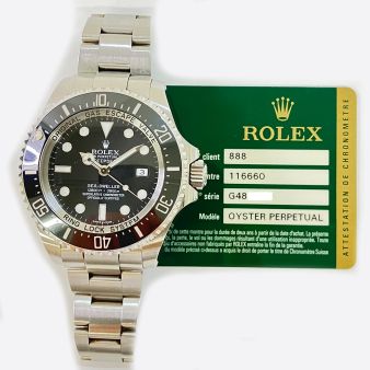 Rolex Sea-Dweller Deepsea 116660, Oyster Bracelet, Black Dial