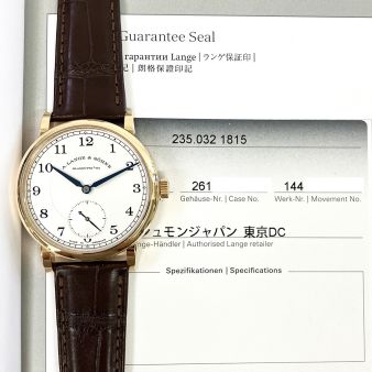 A. Lange & Söhne 1815 235.032, 38.5mm Pink Gold, Silver Dial, Box & Papers