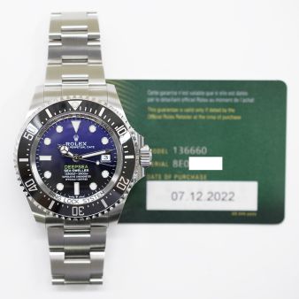 2022 Rolex Deepsea, 136660, 'James Cameron', 44mm, Steel, D-Blue Dial, Oyster Bracelet, Box & Papers