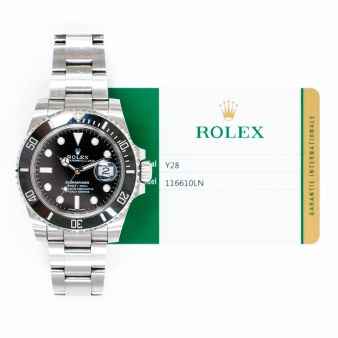 2019 Rolex Submariner Date, 116610LN, 40mm, Steel, Black Dial, Oyster Bracelet, Box & Papers