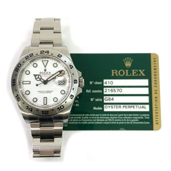 Buy Rolex Explorer II, White "Polar" Dial, Steel, 216570, Oyster Bracelet