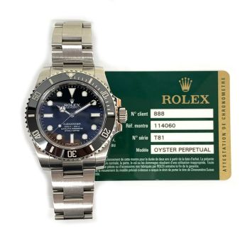 Rolex Submariner, Black Dial, Stainless Steel, 114060