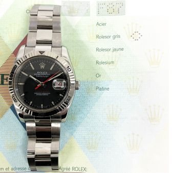 2003 Rolex Datejust Turn-O-Graph 116264, 'Thunderbird', 36mm, Steel & White Gold, Black Dial, Box & Papers