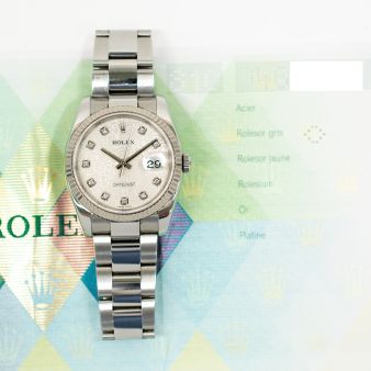2006 Rolex Datejust 36, 116234,  Steel & Gold, Silver Jubilee Diamond Dial, Oyster Bracelet, Box & Papers
