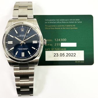 Rolex Oyster Perpetual 41 124300-0003, Blue Dial, Oyster Bracelet