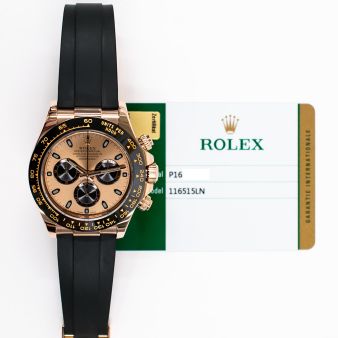 2018 Rolex Cosmograph Daytona, 116515LN, 40mm, Rose Gold, Pink & Black Dial, Box & Papers
