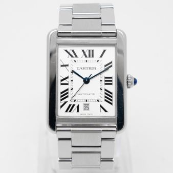 Cartier Tank Solo XL W5200028 Wristwatch, Silver Roman Dial