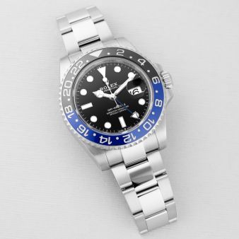 Rolex "Batman" GMT-Master II 126710BLNR, 40mm, Steel, Black/Blue Bezel, Oyster Bracelet, Renewed