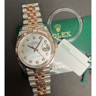 New Rolex Datejust 36, Mother of Pearl Diamond, Steel & Rose Gold, 126231