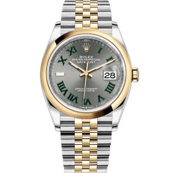 Rolex Datejust 36 126203 Wristwatch Jubilee Bracelet Slate Roman Dial Domed Bezel